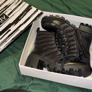 Dolce Vita Black Lace-Up Boots